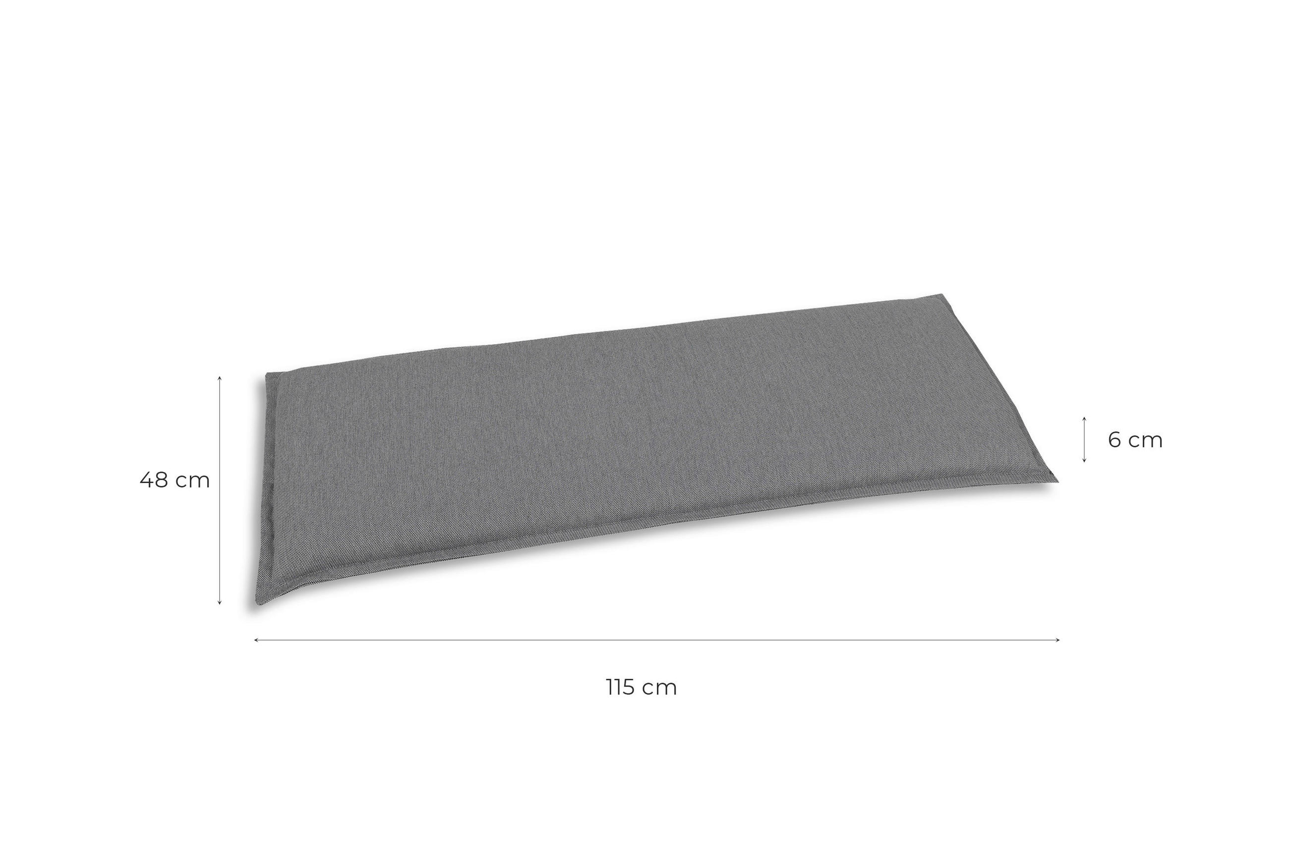 BANKAUFLAGE Uni - Grau, Basics, Textil (48/6/115cm)