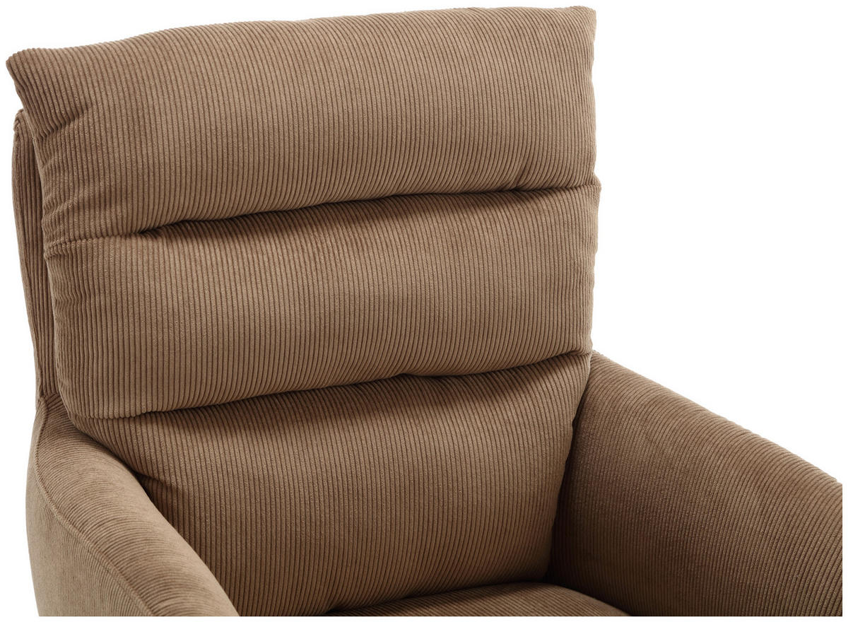 ARMLEHNSTUHL  in Cord  - Taupe/Schwarz, KONVENTIONELL, Textil/Metall (58/94/67cm) - Boxxx