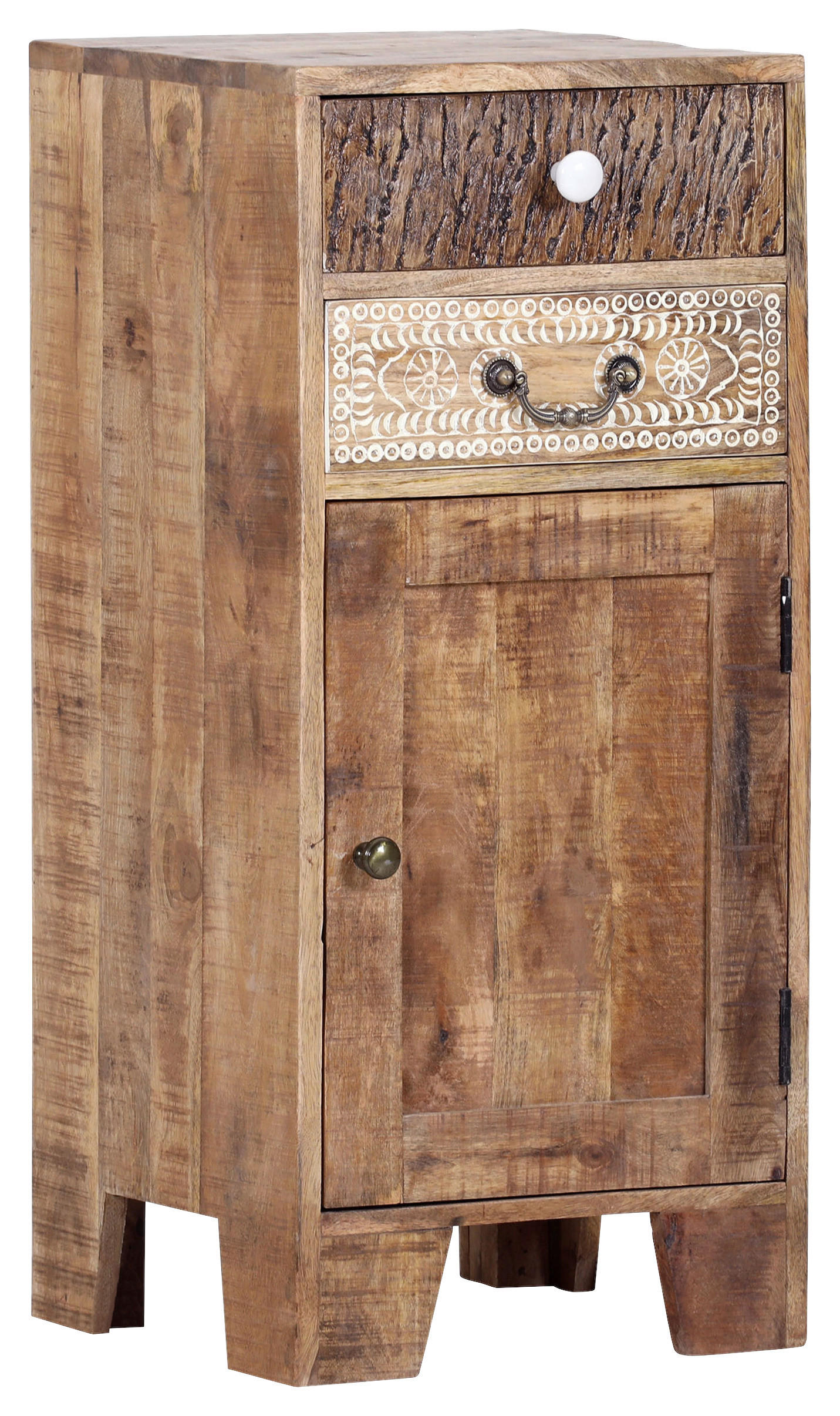 KOMMODE  in 40/91/44 cm  - Weiß/Naturfarben, Design, Holz/Metall (40/91/44cm) - Landscape