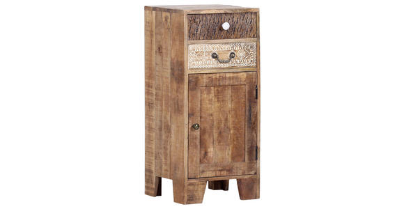 KOMMODE in 40/91/44 cm - Weiß/Naturfarben, Design, Holz/Metall (40/91/44cm) - Landscape