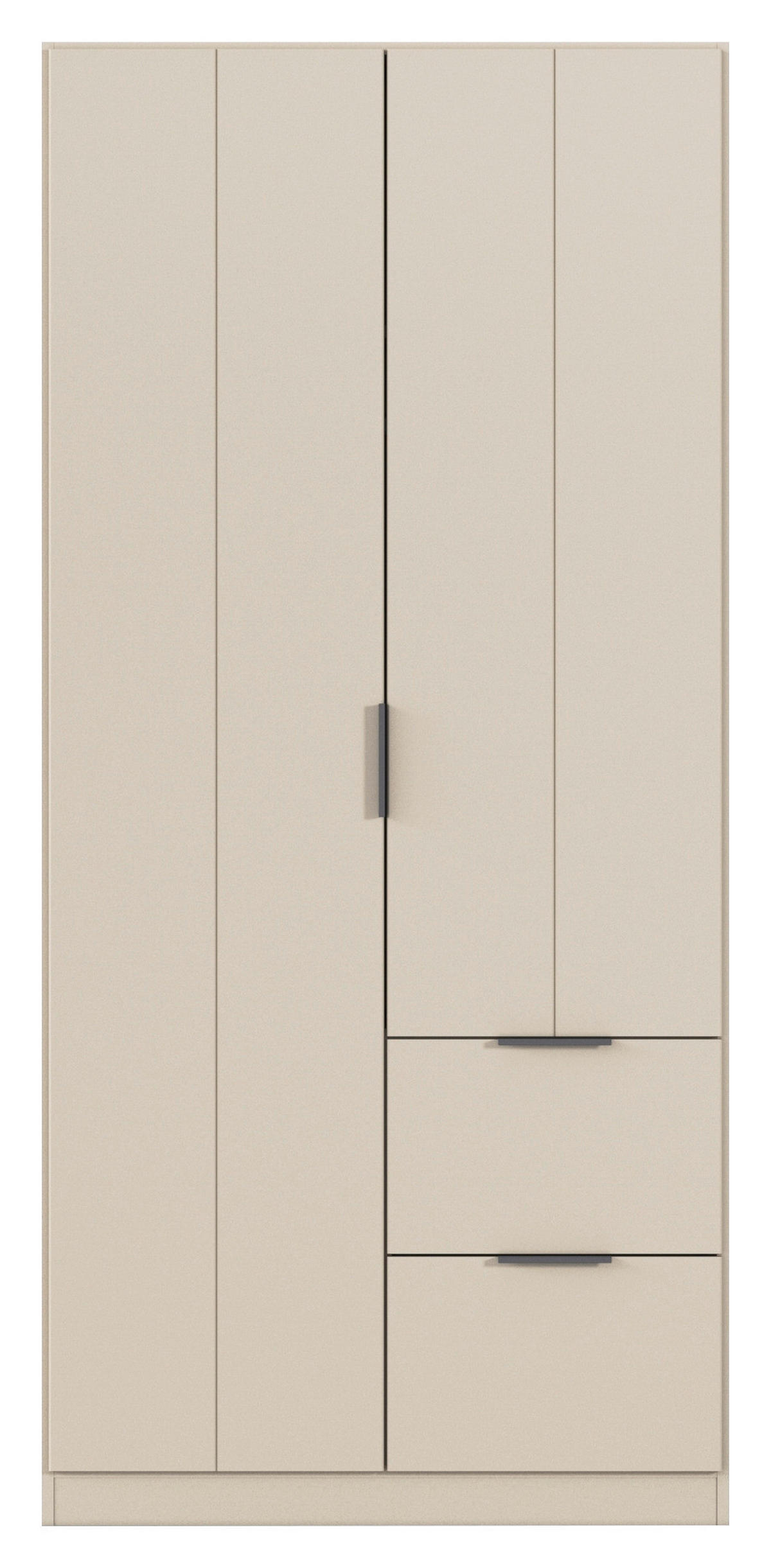 GARDEROB MED GÅNGJÄRN 91/197/54 cm 2-dörrar - champagne/grå, Modern, metall/trämaterial (91/197/54cm) - Rauch Möbel