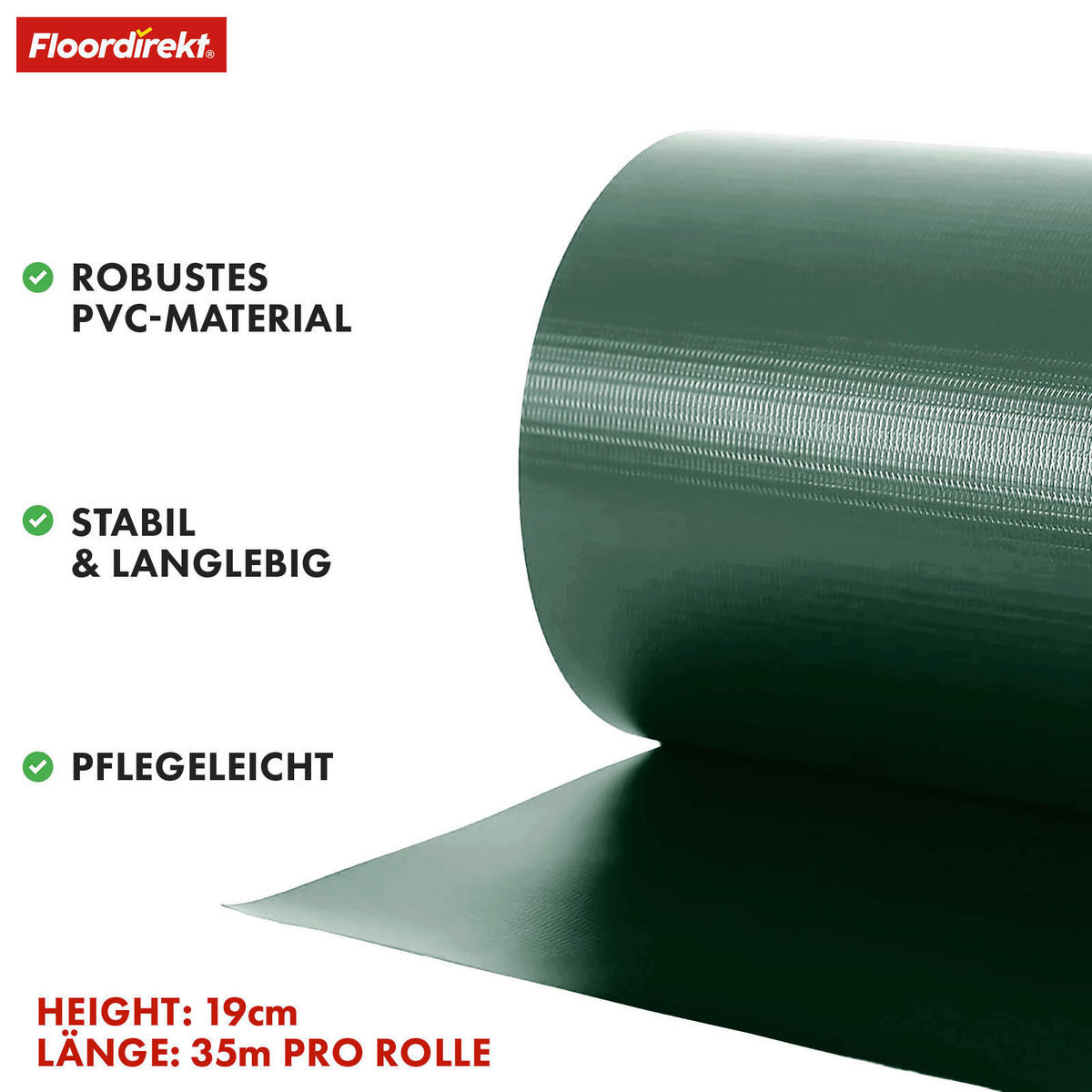 SICHTSCHUTZ - Grün, Basics, Kunststoff (19/3500cm) - Floordirekt