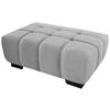 HOCKER in Textil Hellgrau  - Hellgrau/Schwarz, Konventionell, Textil/Metall (106/40/72cm) - Hom`in