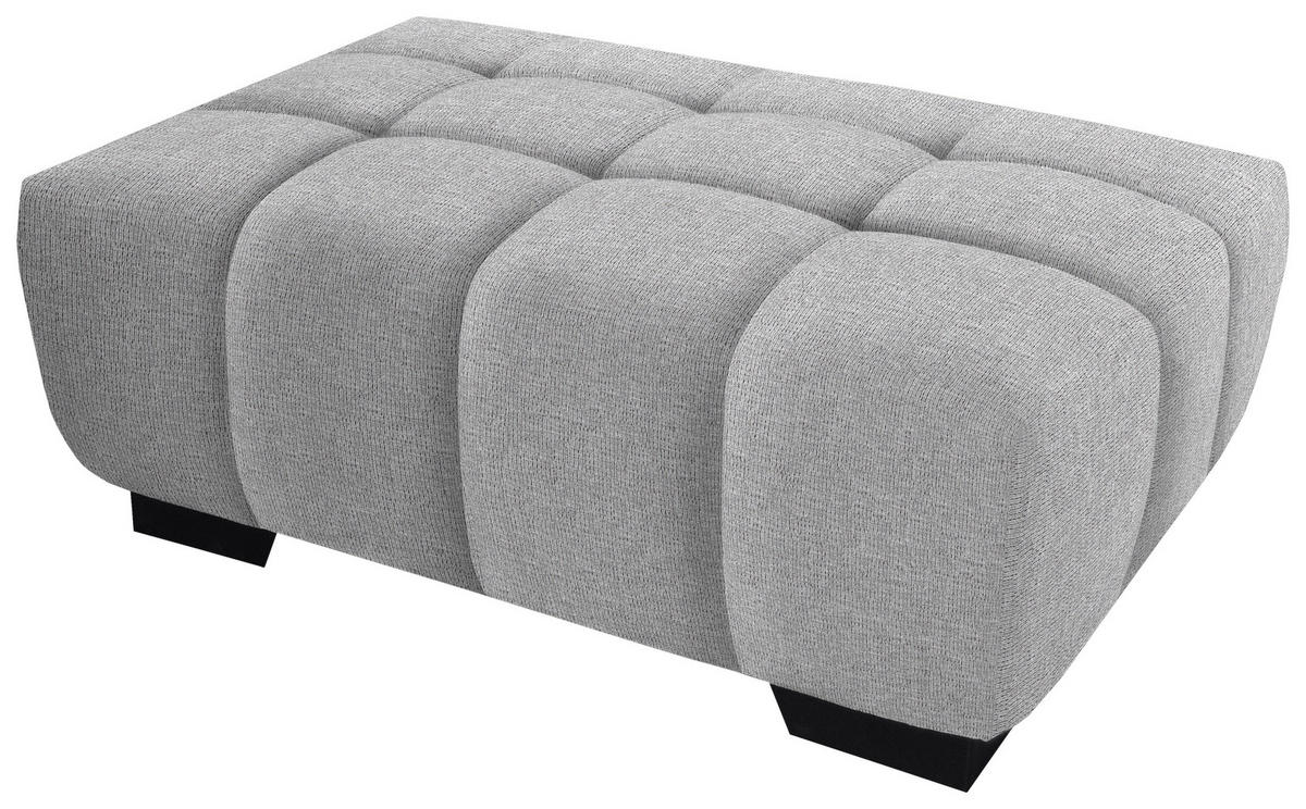 HOCKER in Textil Hellgrau  - Hellgrau/Schwarz, KONVENTIONELL, Textil/Metall (106/40/72cm) - Hom`in