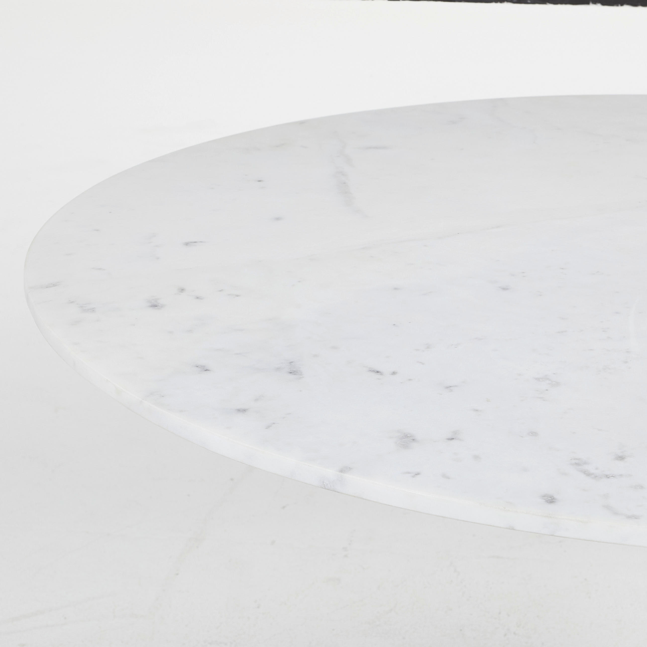 ÉTKEZŐASZTAL - fekete/fehér, Design, kő/fém (120/120/76cm) - Ambia Home
