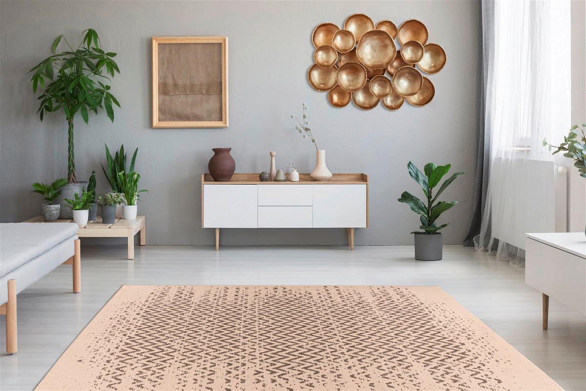 FLACHWEBETEPPICH 200/290 cm Splash 600 Creme / Braun Braun, Creme  - Creme/Braun, KONVENTIONELL, Textil (200/290cm)