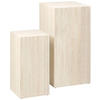 BLUMENSÄULE Papier, Holzwerkstoff  - Beige, Design, Papier/Holzwerkstoff (35/35/70cm) - Livetastic