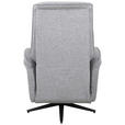 RELAXSESSEL Webstoff    - Schwarz/Grau, KONVENTIONELL, Textil/Metall (71/108-73/89-162cm) - Cantus