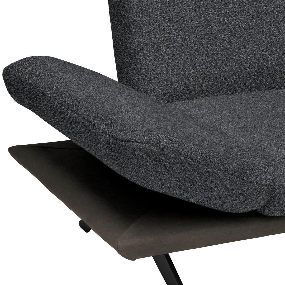 ECKSOFA in Flachgewebe Graublau  270/239 cm  - Graublau/Dunkelgrau, Design, Textil/Metall (270/239cm) - Koinor