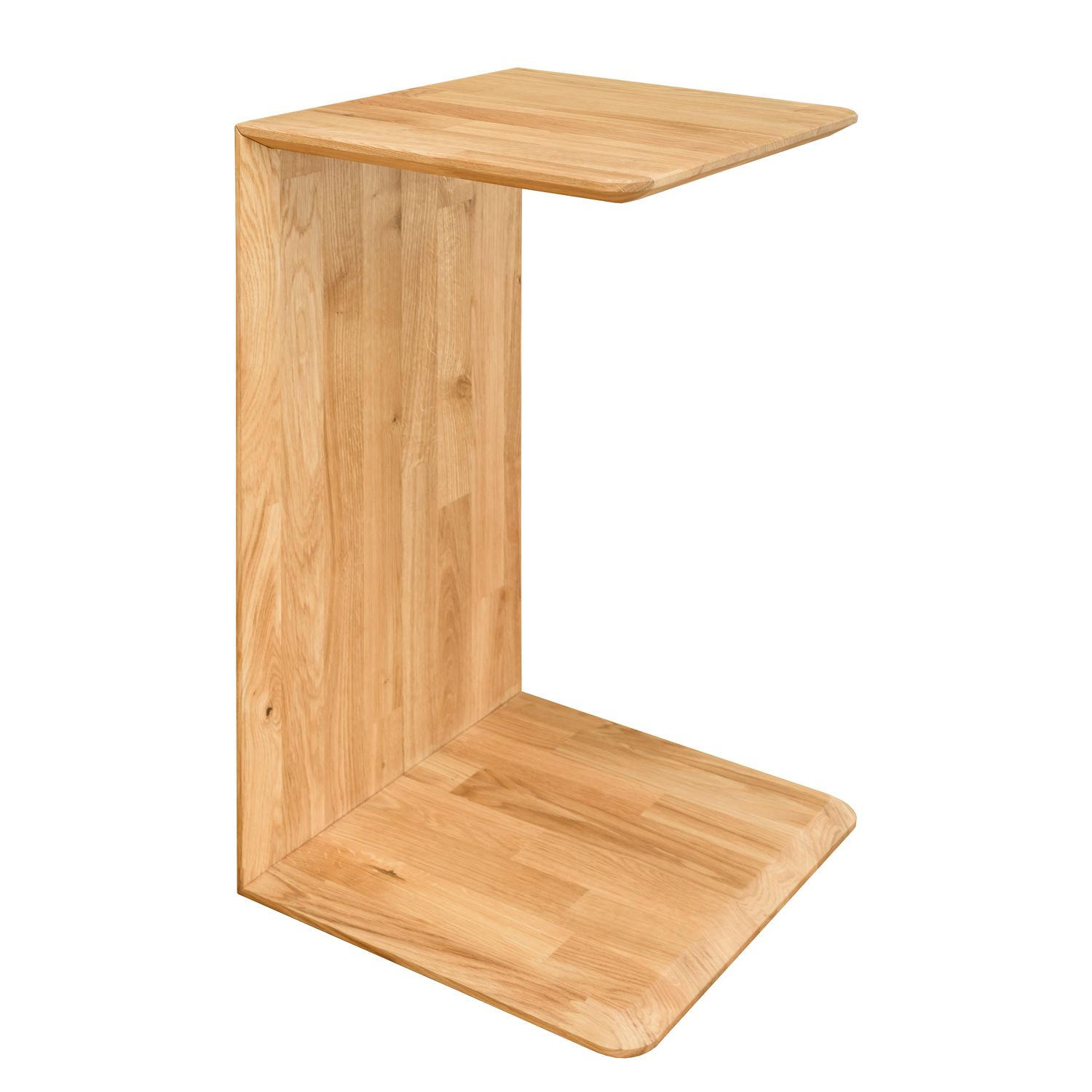 BEISTELLTISCH 35/38/60 cm Wildeiche massiv Eichefarben rechteckig  - Eichefarben, Natur, Holz (35/38/60cm) - home24