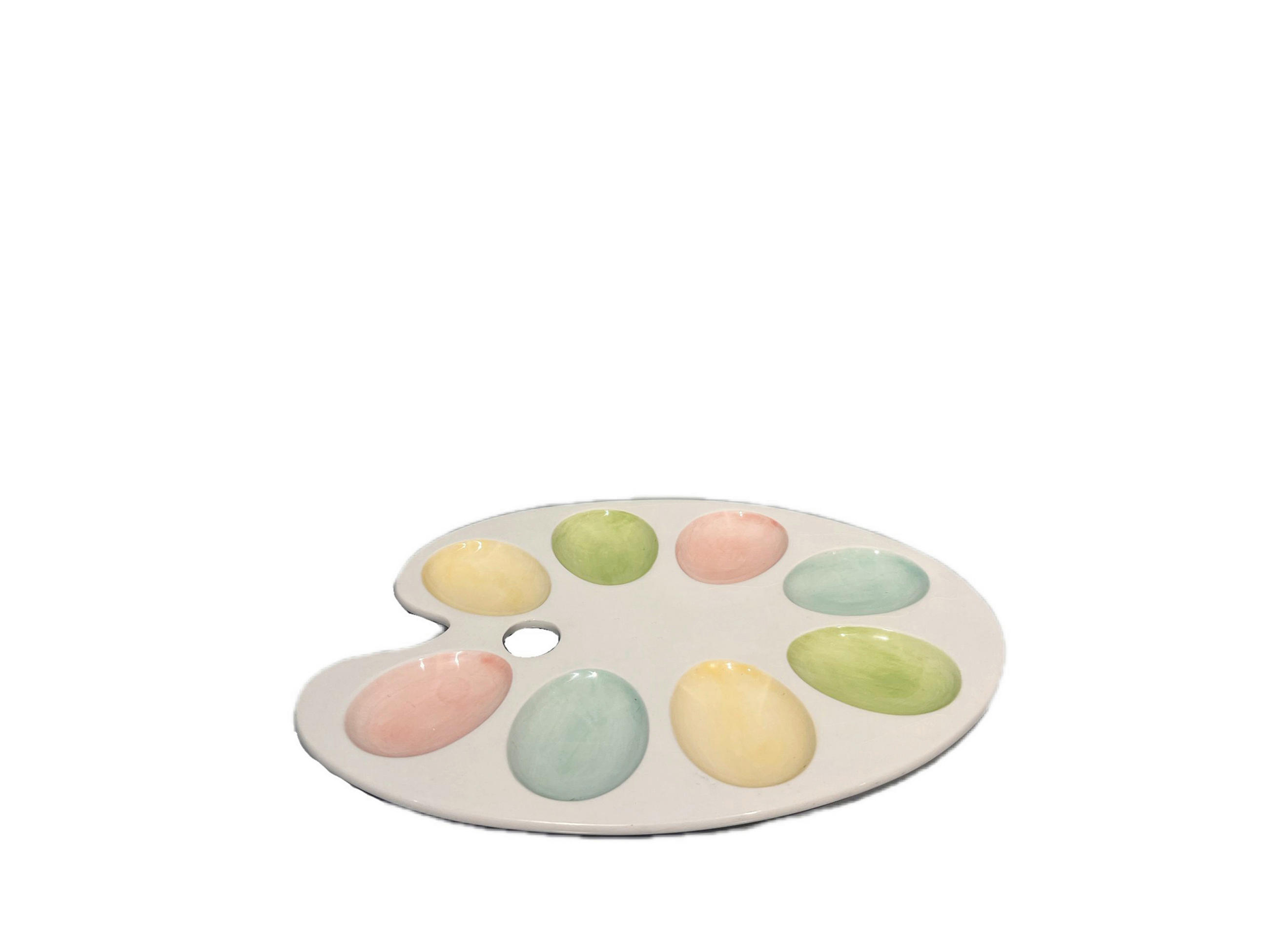 SERVIERTABLETT Keramik  - Blau/Gelb, LIFESTYLE, Keramik (30,2/22,4cm)