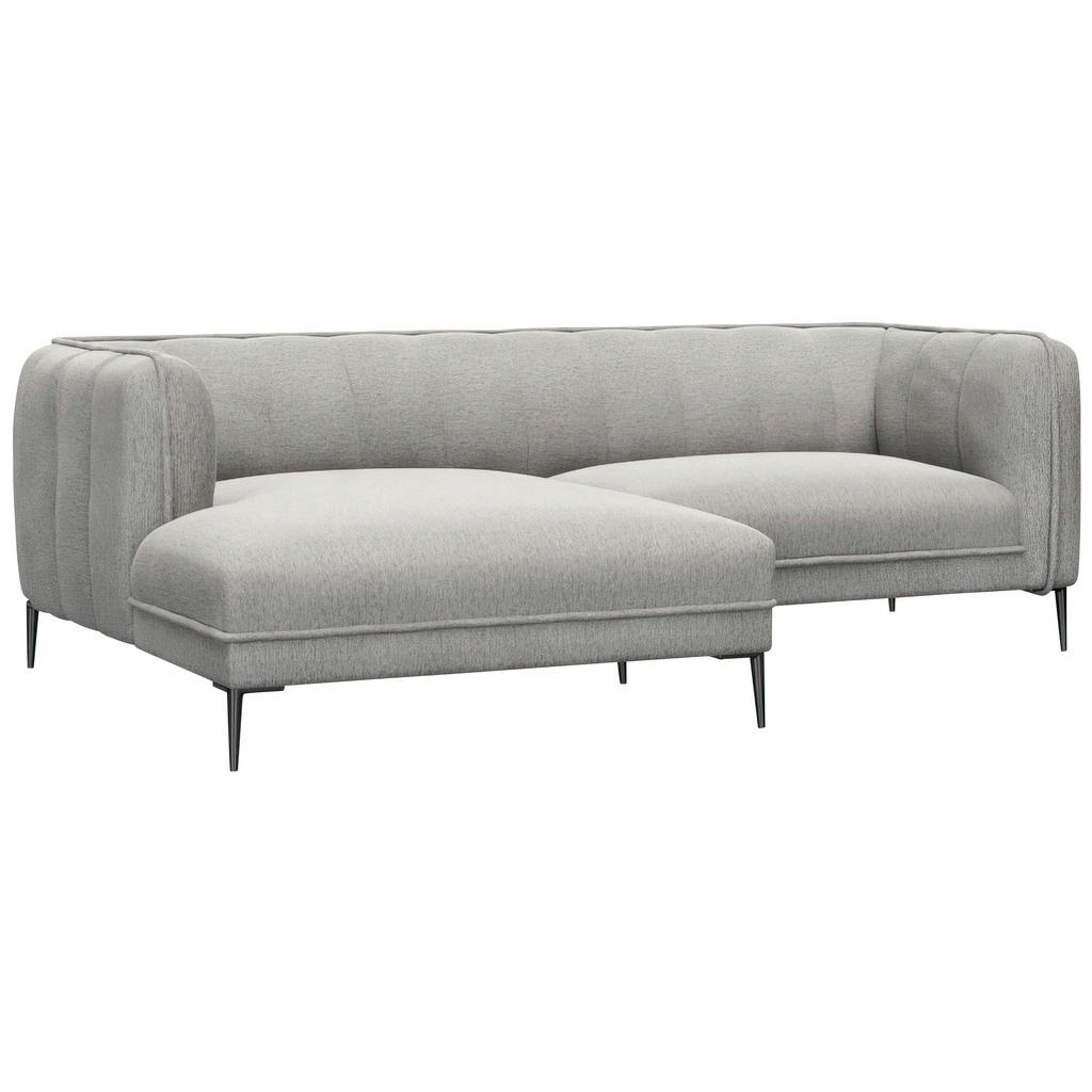 Thumbnail - Livetastic Ecksofa, Grau, Textil, Eiche, vollmassiv, 2,5-Sitzer, L-Form, Ottomane links, 211x149 cm, Reach, Made in EU, ...