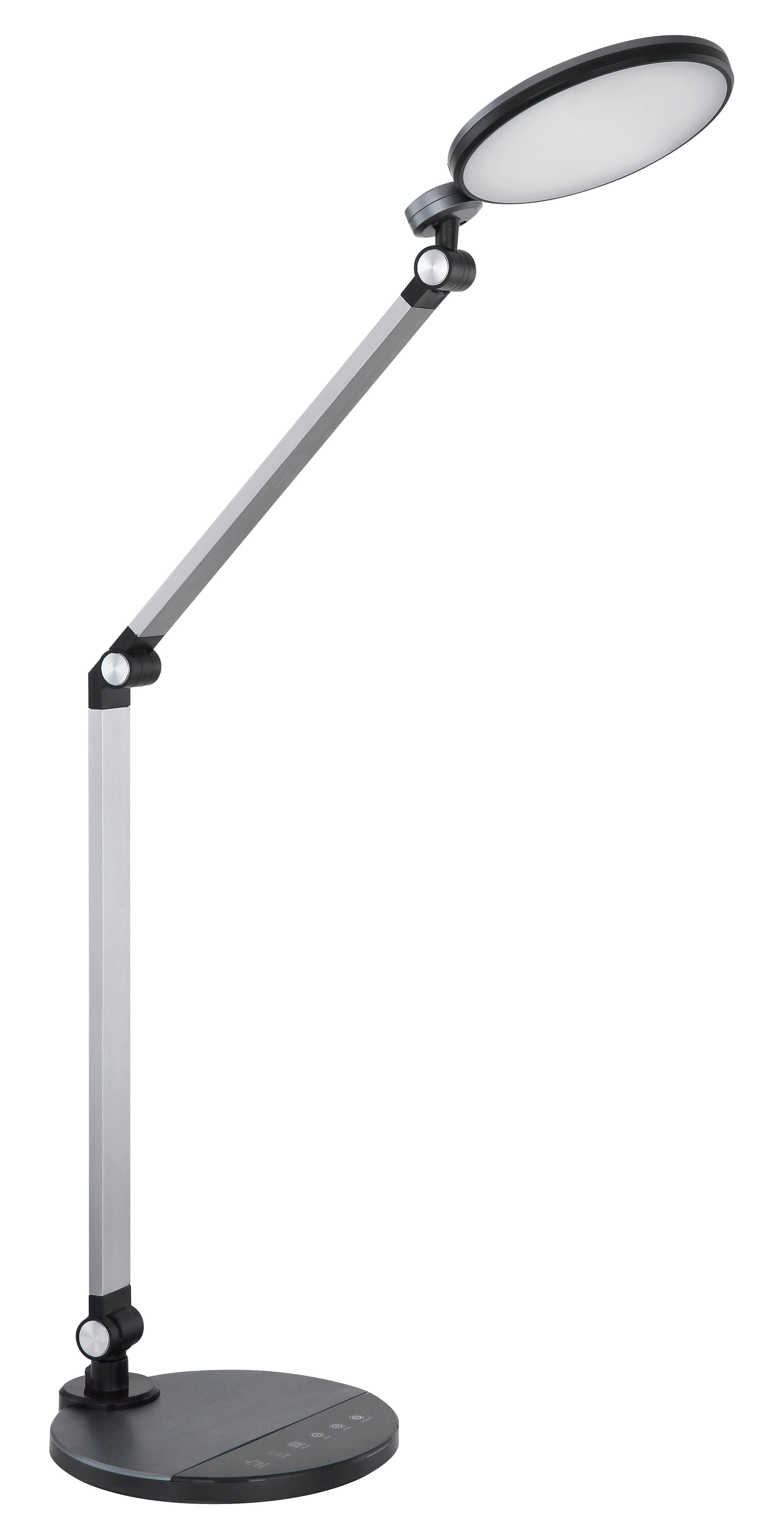 LED-SCHREIBTISCHLEUCHTE  - Schwarz/Alufarben, Basics, Kunststoff/Metall (50/19,2/90,5cm) - Globo