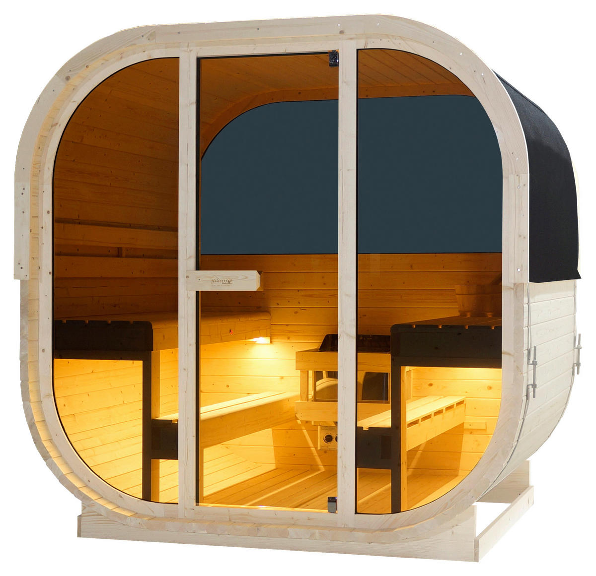 SAUNA für 6 Personen Hanko  - Fichtefarben, KONVENTIONELL, Holz (210/180/210cm) - Sanotechnik