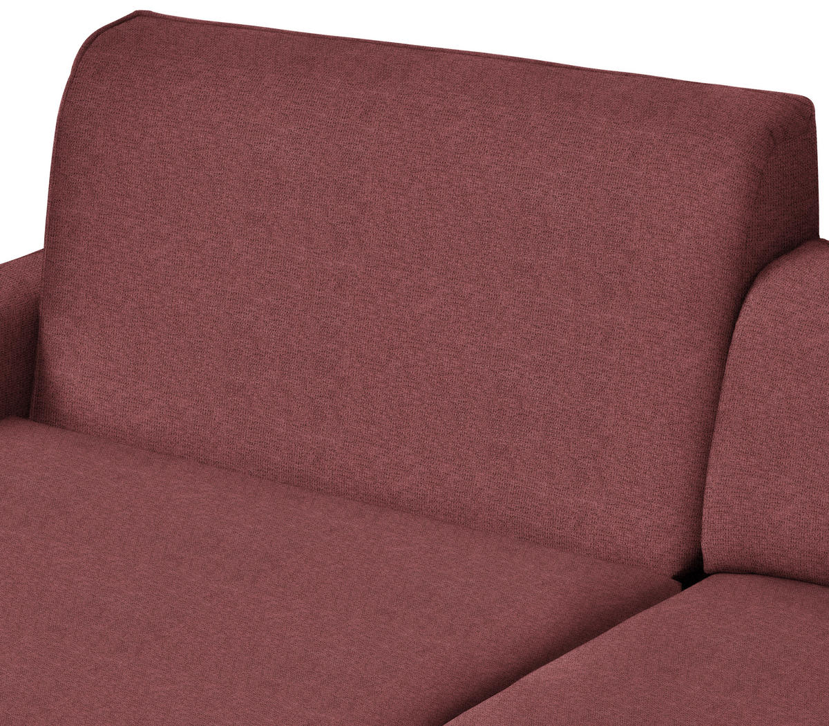 ECKSOFA in Flachgewebe Rot  - Rot/Schwarz, Design, Textil/Metall (190/285cm) - Johann Jakob