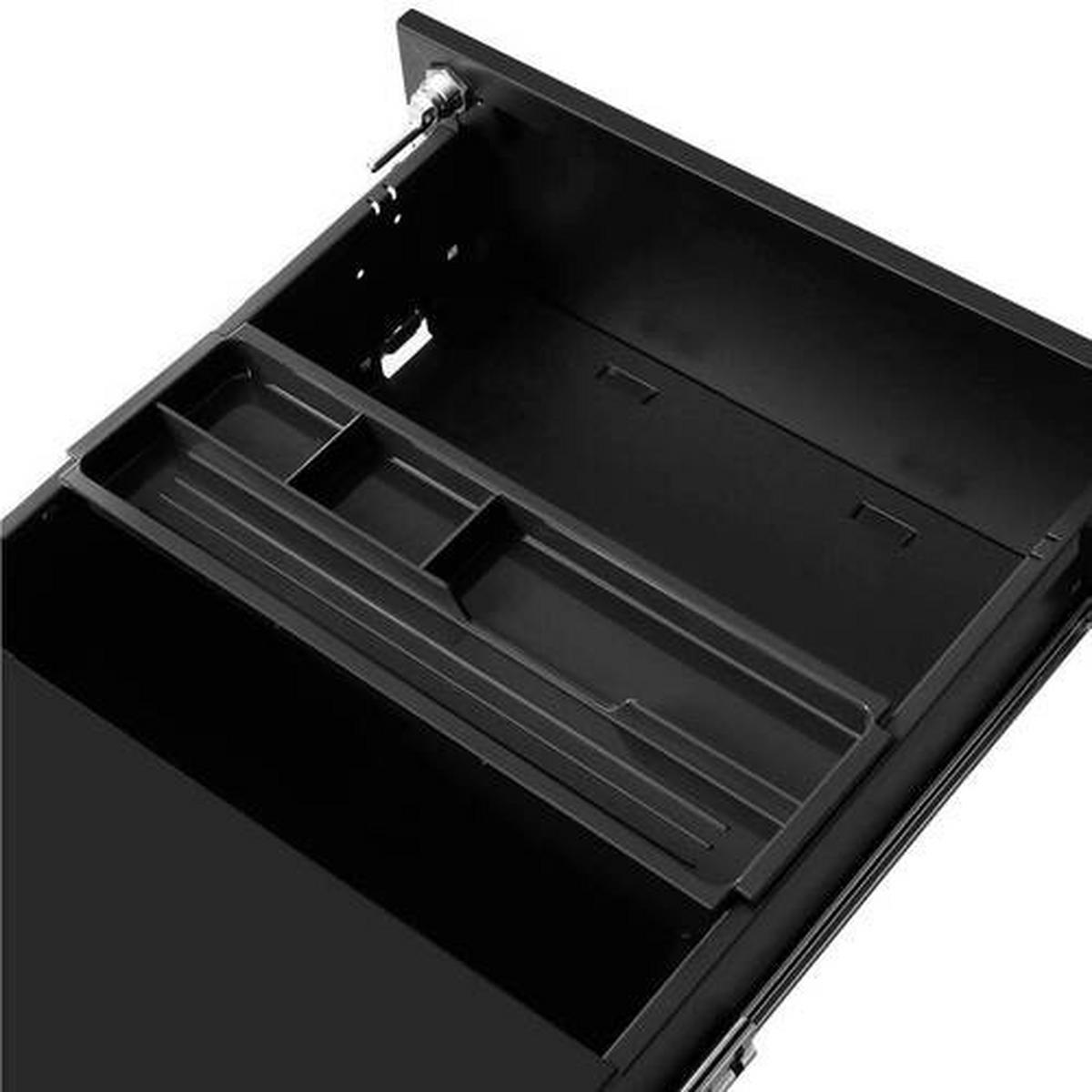 KONTAJNER NA KOLIESKACH, 39/55/45 cm - čierna, Basics, kov (39/55/45cm) - Boxxx