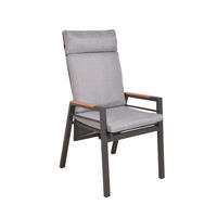 GARTENSESSEL Holz, Metall, Kunststoff, Textil Anthrazit, Braun, Grau, Schwarz  - Anthrazit/Schwarz, MODERN, Holz/Kunststoff (56,5/110/65cm) - Gardenson