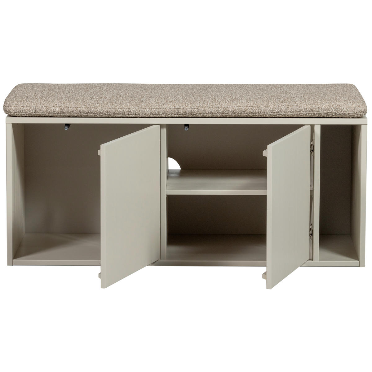 LOWBOARD Settle down 108/50/44 cm  stehend  - Grau, Design, Holz (108/50/44cm) - Livetastic