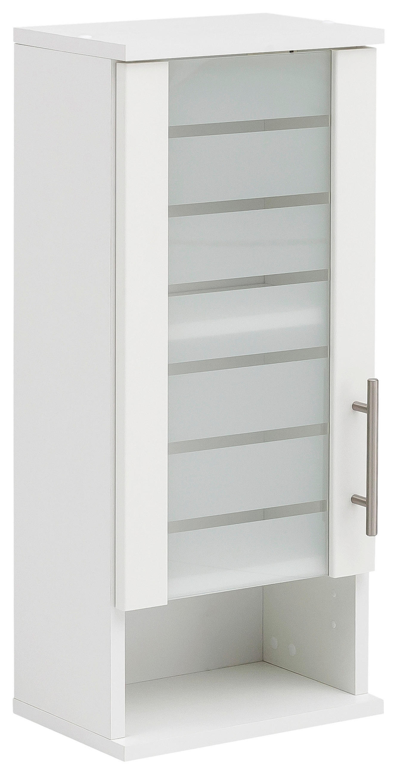 HÄNGESCHRANK 30,3/70,8/20,5 cm  - Edelstahlfarben/Weiß, MODERN, Glas/Holzwerkstoff (30,3/70,8/20,5cm) - MID.YOU
