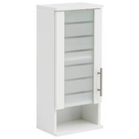 HÄNGESCHRANK 30,3/70,8/20,5 cm  - Edelstahlfarben/Weiß, MODERN, Glas/Holzwerkstoff (30,3/70,8/20,5cm) - MID.YOU