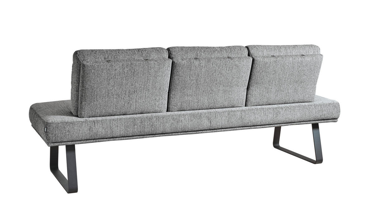 SITZBANK 209/92/78 cm  in Grau, Schwarz  - Schwarz/Grau, Design, Textil/Metall (209/92/78cm) - Dieter Knoll