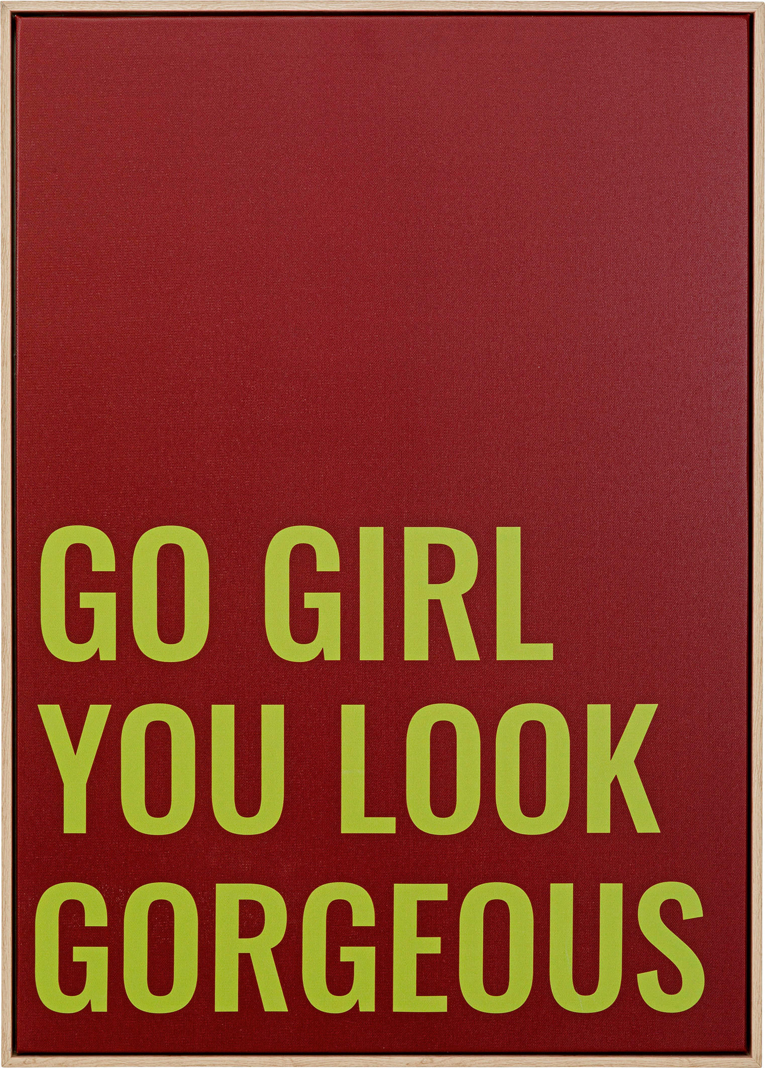 BILD Text Grün, Rot, Dunkelrot  - Hellbraun/Rot, Trend, Papier/Kunststoff (50/70cm) - Kare-Design