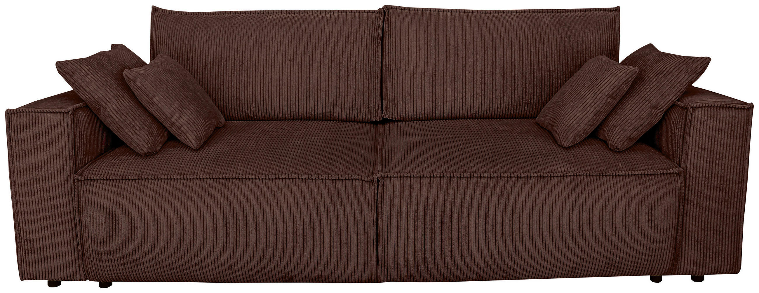 SCHLAFSOFA Cord Dunkelbraun  - Dunkelbraun/Schwarz, KONVENTIONELL, Kunststoff/Textil (240/89/100cm) - Carryhome