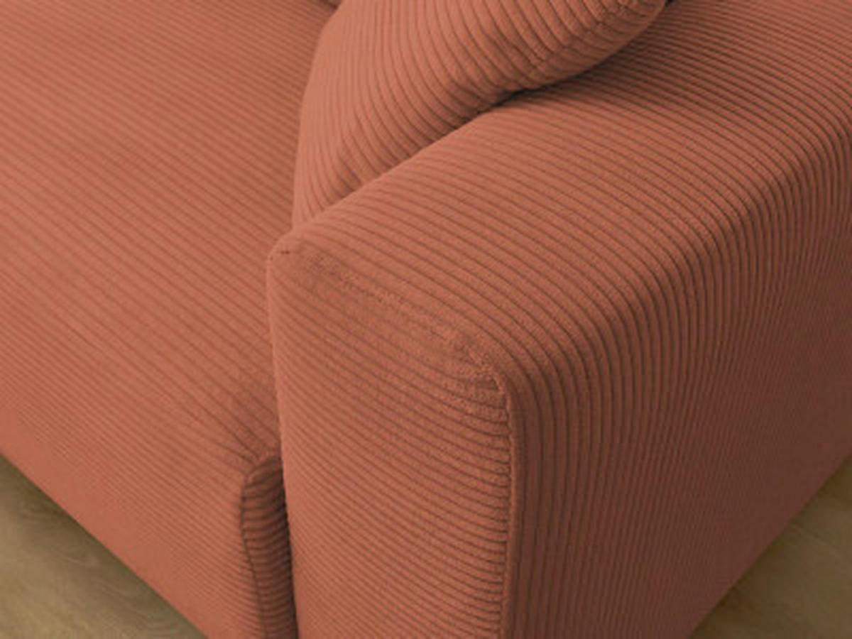 ECKSOFA Ottomane links  ATILLA Orange Cord  - Schwarz/Orange, MODERN, Kunststoff/Textil (149/244cm)