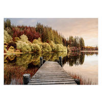 GLASBILD Landschaft & Natur 120/80 cm  - Multicolor, Basics, Glas/Papier (120/80cm)