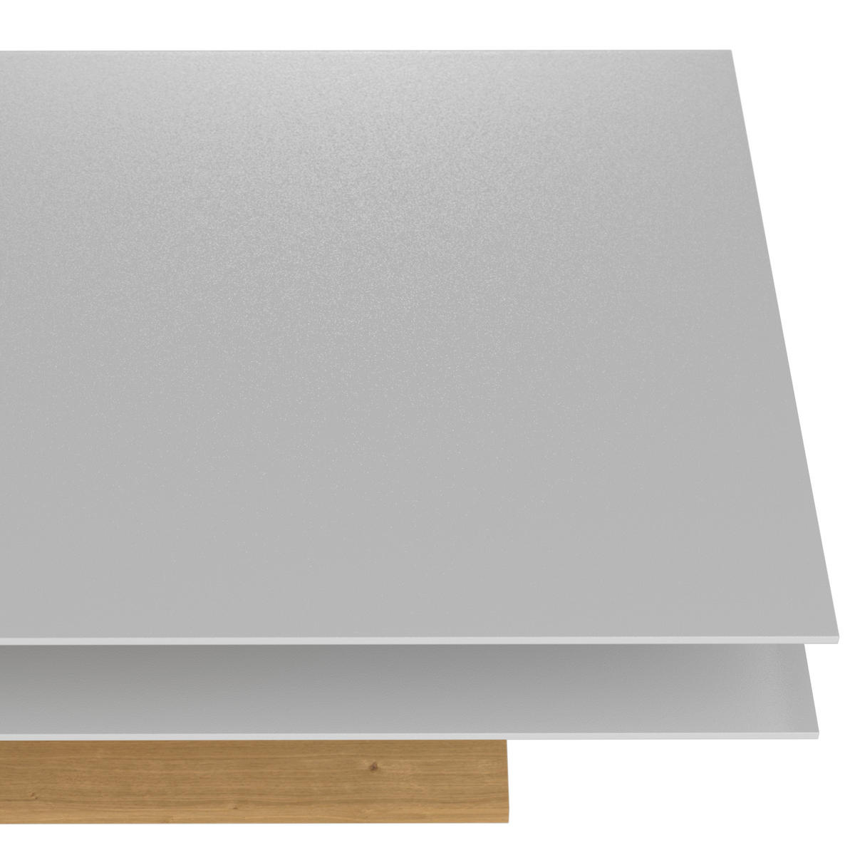 COUCHTISCH in Holz, Glas, Holzwerkstoff 120/75/43 cm  - Weiss/Eichefarben, Design, Glas/Holz (120/75/43cm) - Voglauer