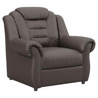 SESSEL in Lederlook Braun  - Schwarz/Braun, Konventionell, Kunststoff/Textil (104/102/101cm) - Livetastic