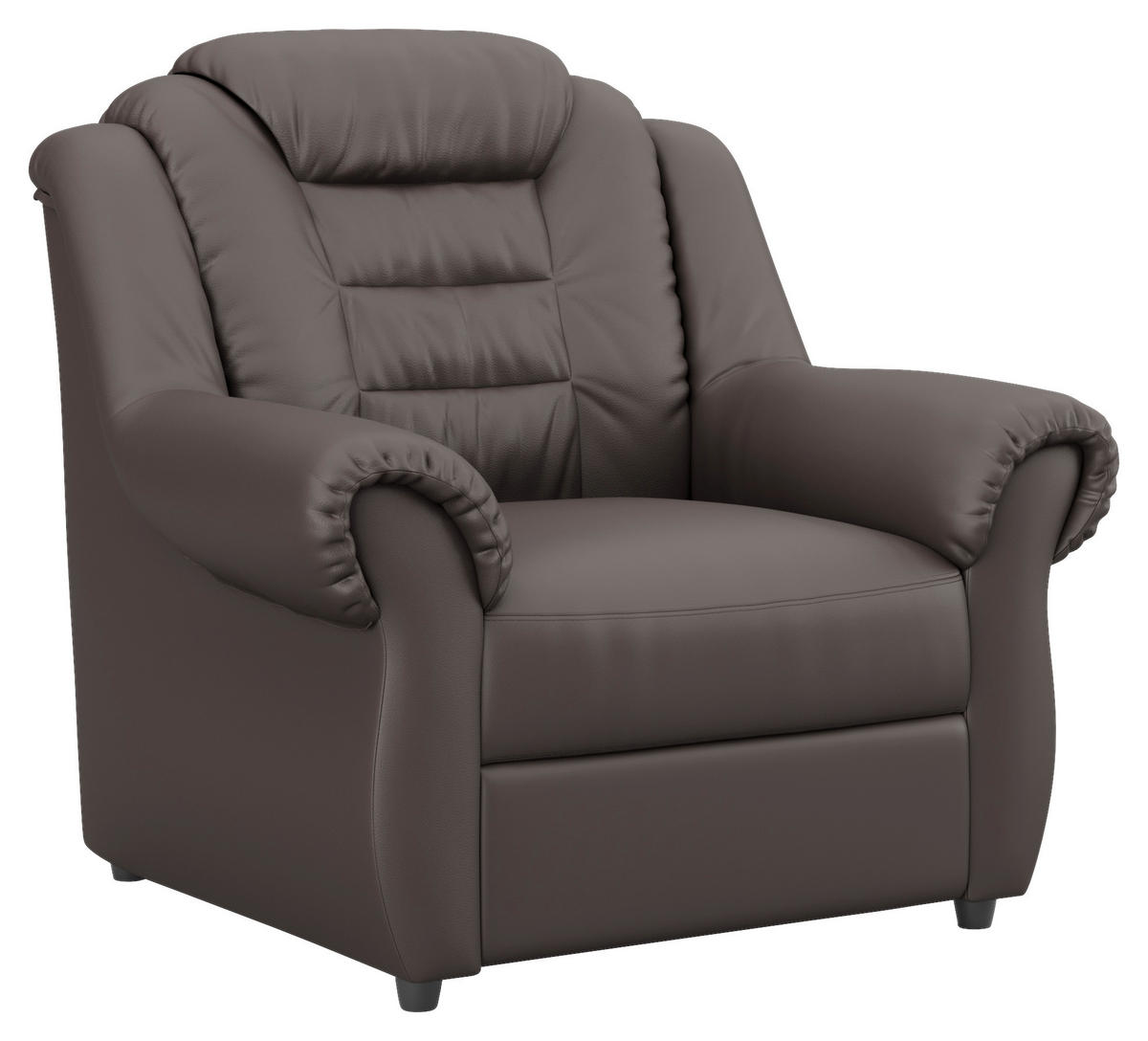 SESSEL in Lederlook Braun  - Schwarz/Braun, Konventionell, Kunststoff/Textil (104/102/101cm) - Livetastic