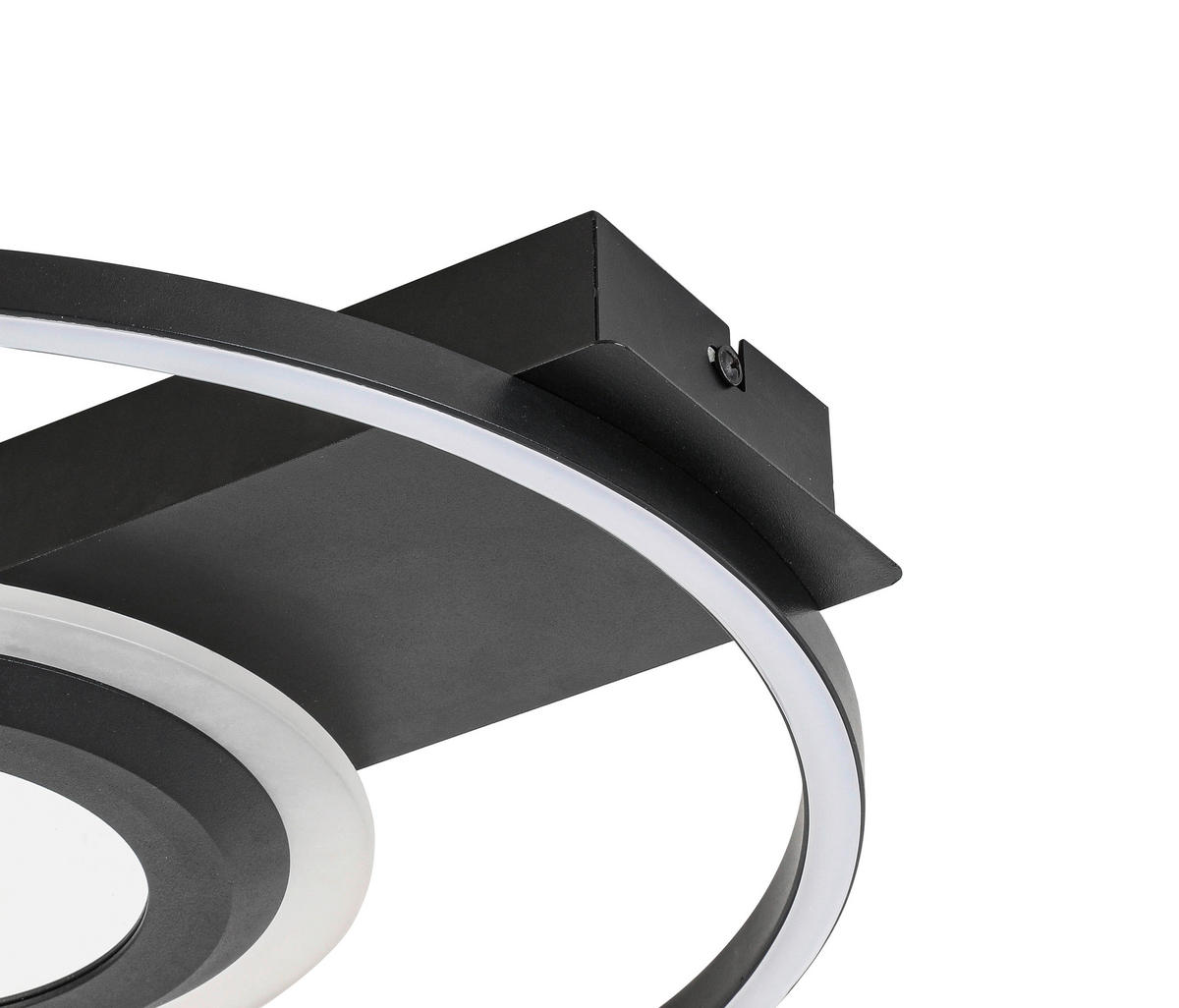 LED-DECKENLEUCHTE 42/40/6 cm   - Schwarz, Trend, Kunststoff/Metall (42/40/6cm) - Novel