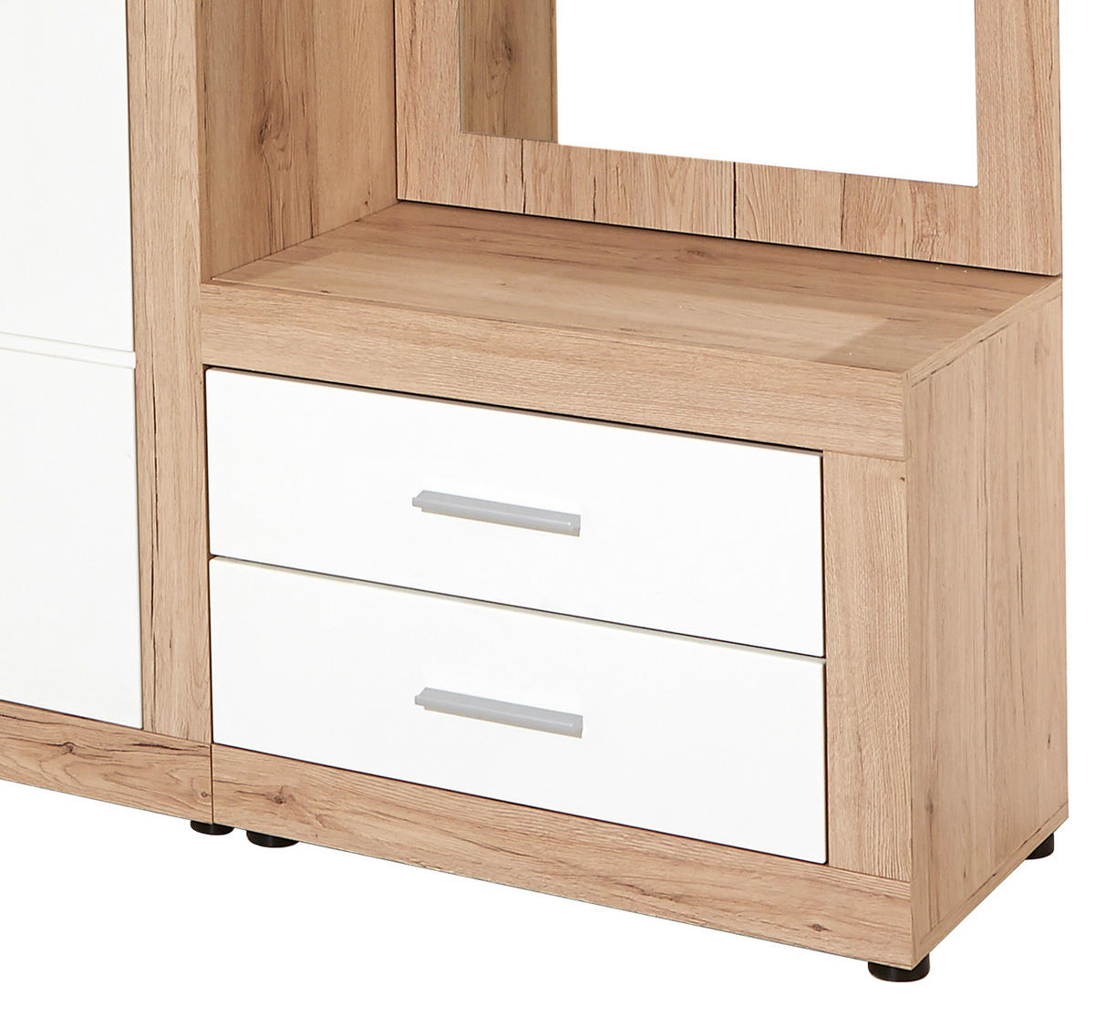 PREDSOBLJE  bijela, boje hrasta  - bijela/boje hrasta, Moderno, drvni materijal (130/197/36cm) - Modern Living