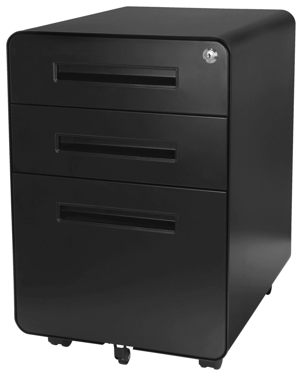 ROLLCONTAINER Schwarz  - Schwarz, MODERN, Kunststoff/Metall (40/60/50cm) - MID.YOU
