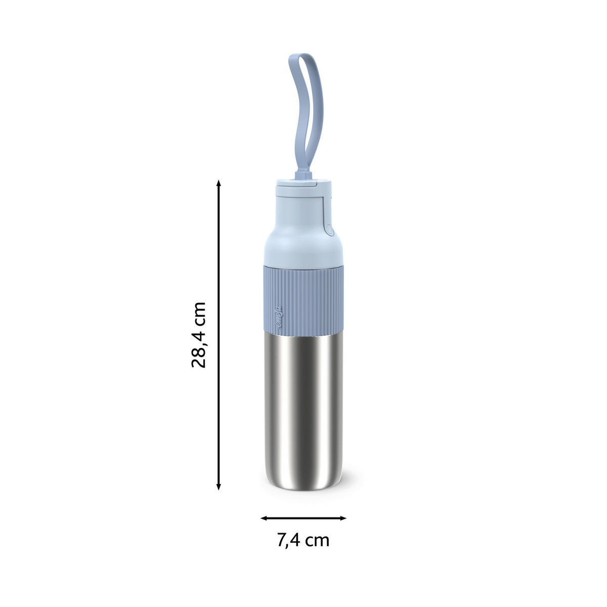 ISOLIERFLASCHE beYou 0,7L L  - Pastellblau, Basics, Metall (7,4/7,4/31,4cm) - Emsa