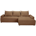 ECKSOFA in Mikrofaser Braun  - Schwarz/Braun, KONVENTIONELL, Kunststoff/Textil (295/169cm) - Carryhome