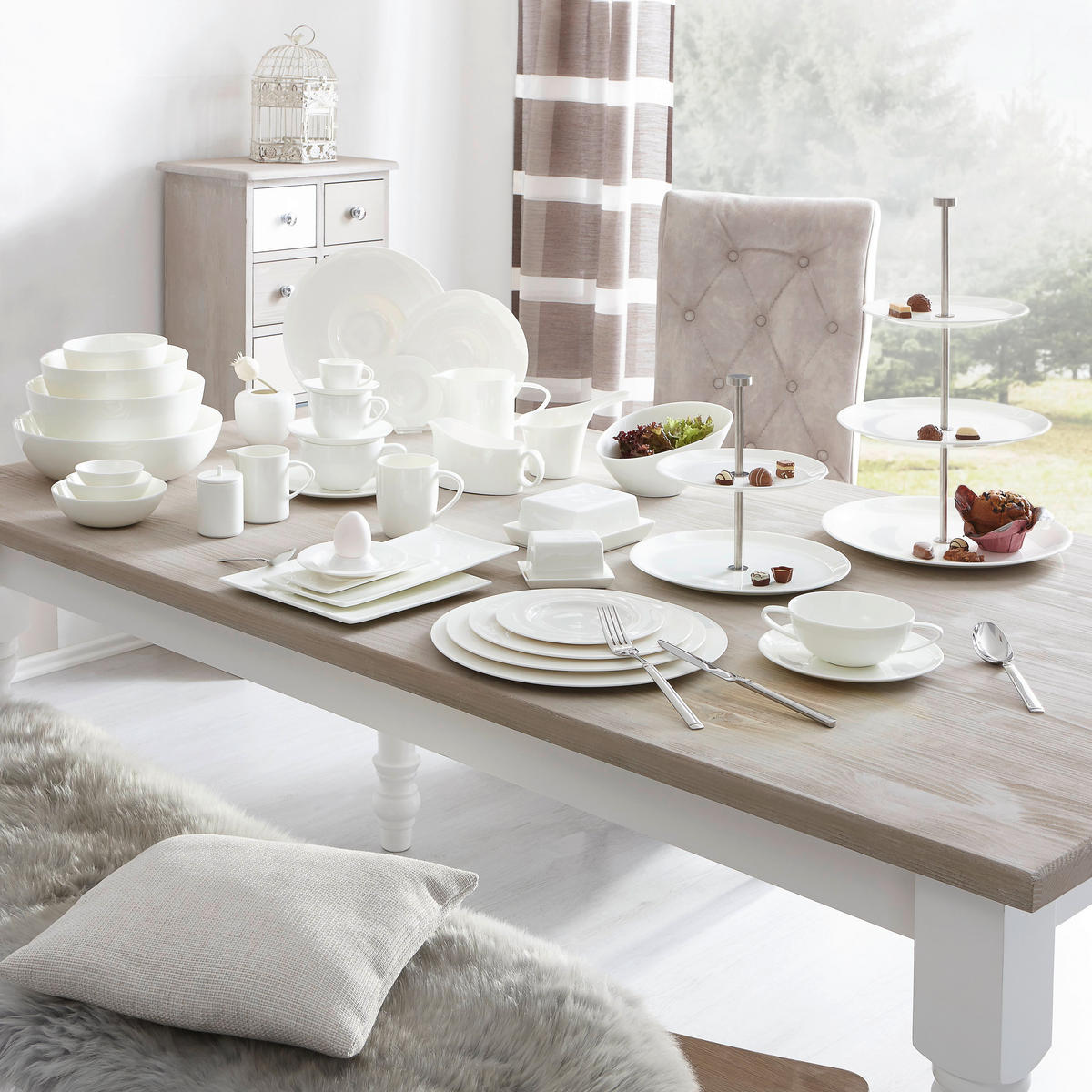 SCHALE A TABLE 30 cm   - Weiß, Basics, Keramik (30cm) - ASA