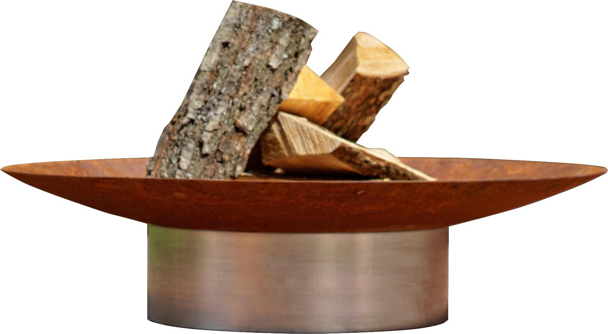 FEUERSCHALE SVENSKAV GRACE M 2076  - Edelstahlfarben/Rostfarben, Basics, Metall (58/58/13,6cm) - Ambia Garden