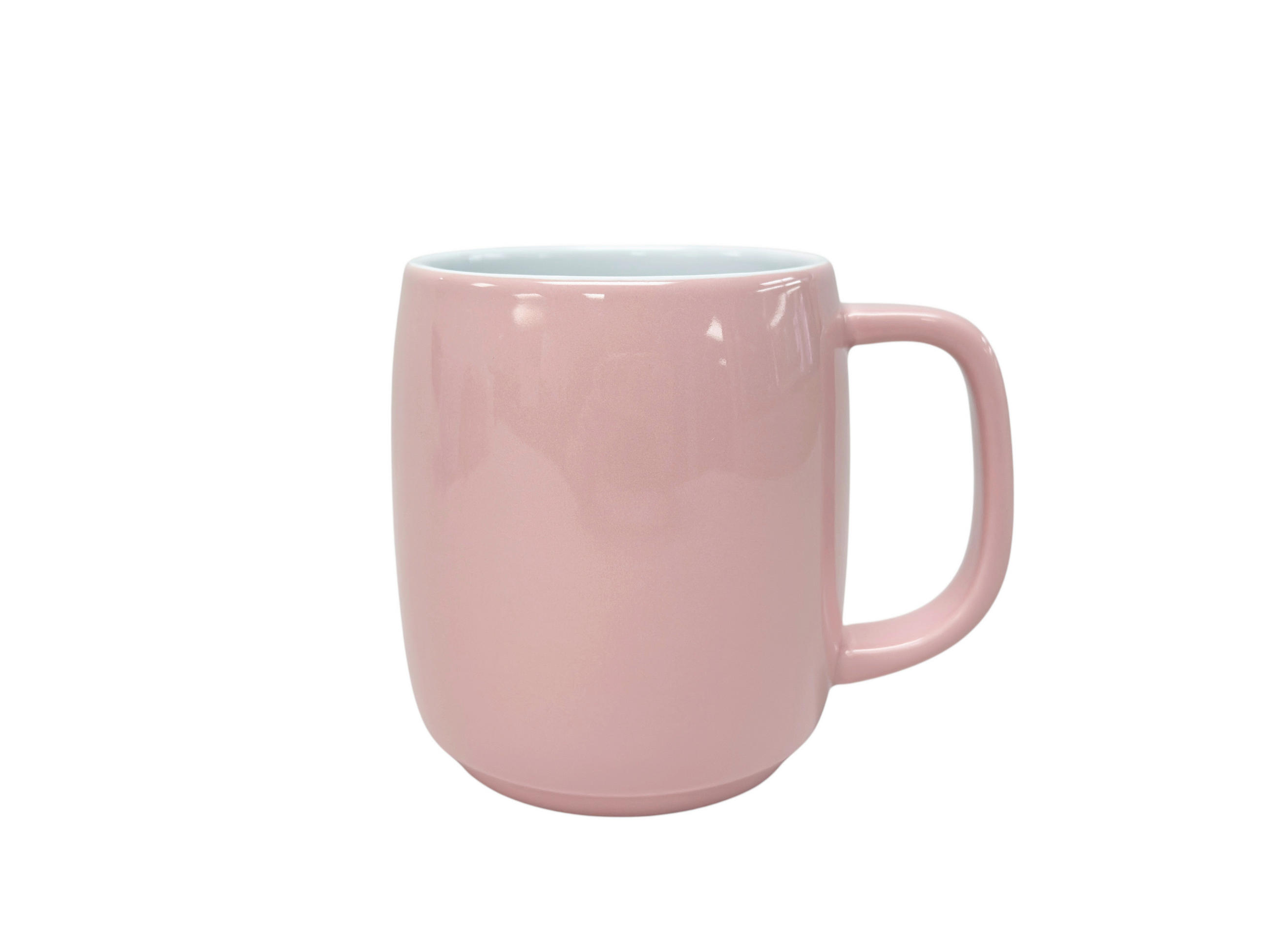 KAFFEEBECHER Candy  580 ml   - Rosa/Weiß, Trend, Keramik (9,2/11,2cm) - Novel