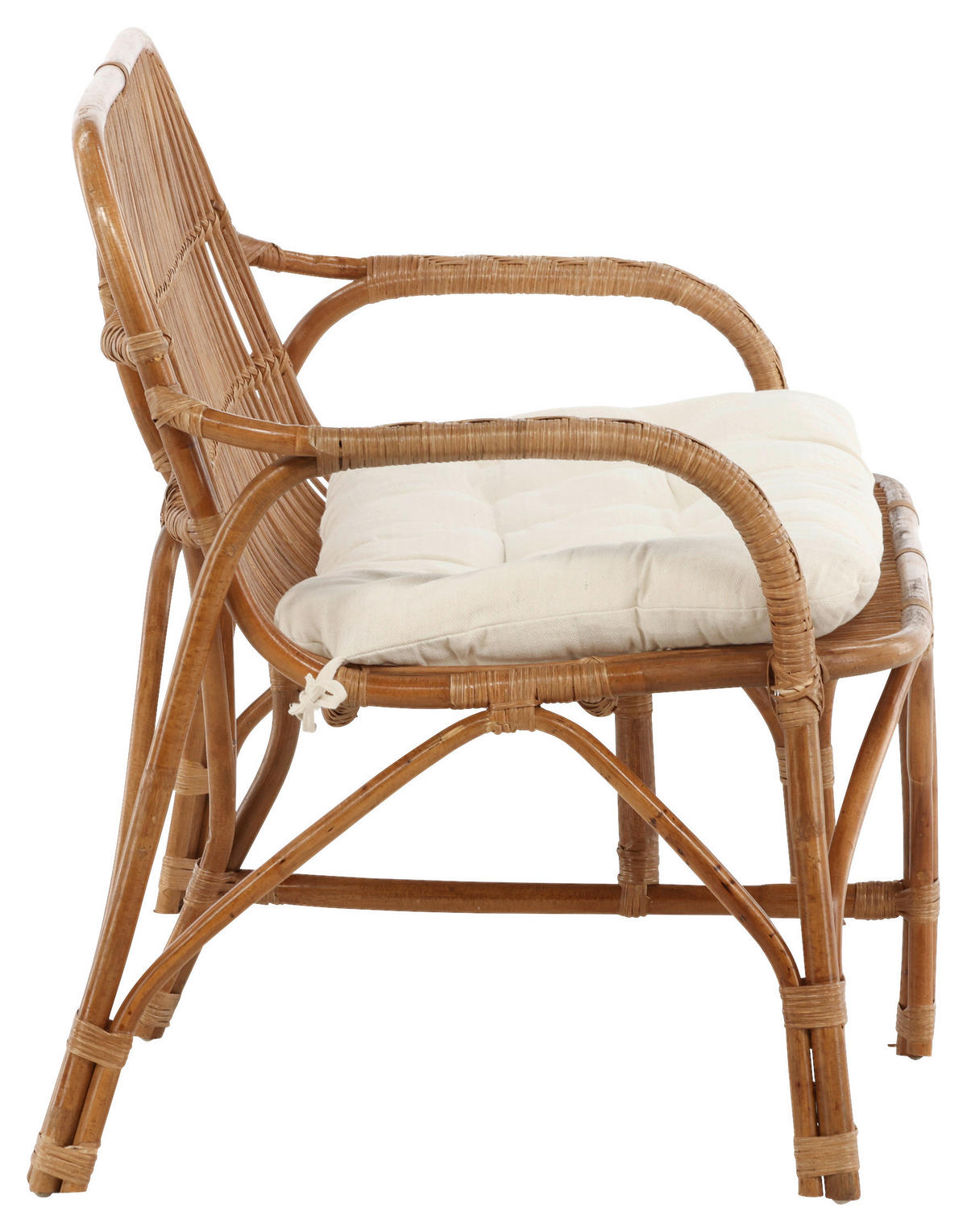LOUNGESOFA  - Weiß/Naturfarben, KONVENTIONELL, Holz (130/93/82cm) - Gardenson