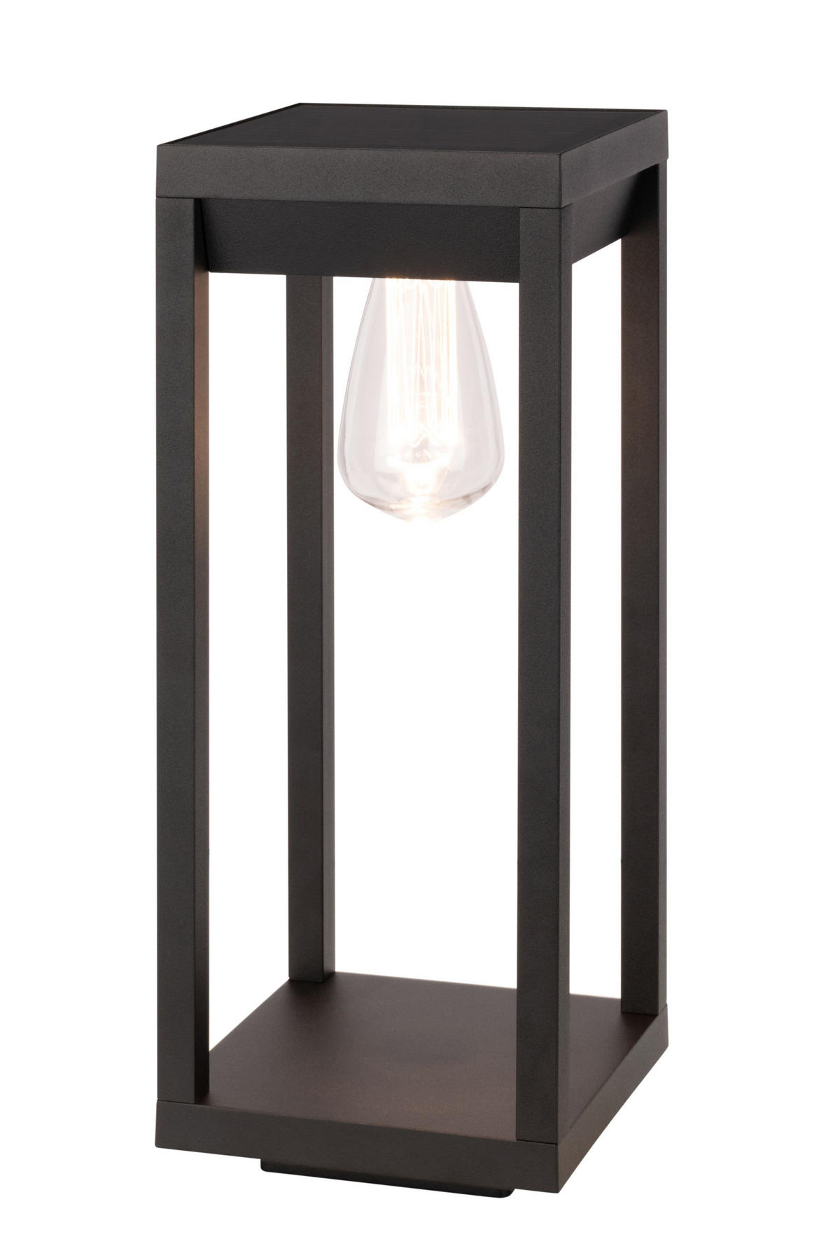 SOLÁRNÍ SVÍTIDLO, 15/15/40 cm - černá/průhledné, Basics, kov/plast (15/15/40cm) - Ambia Garden