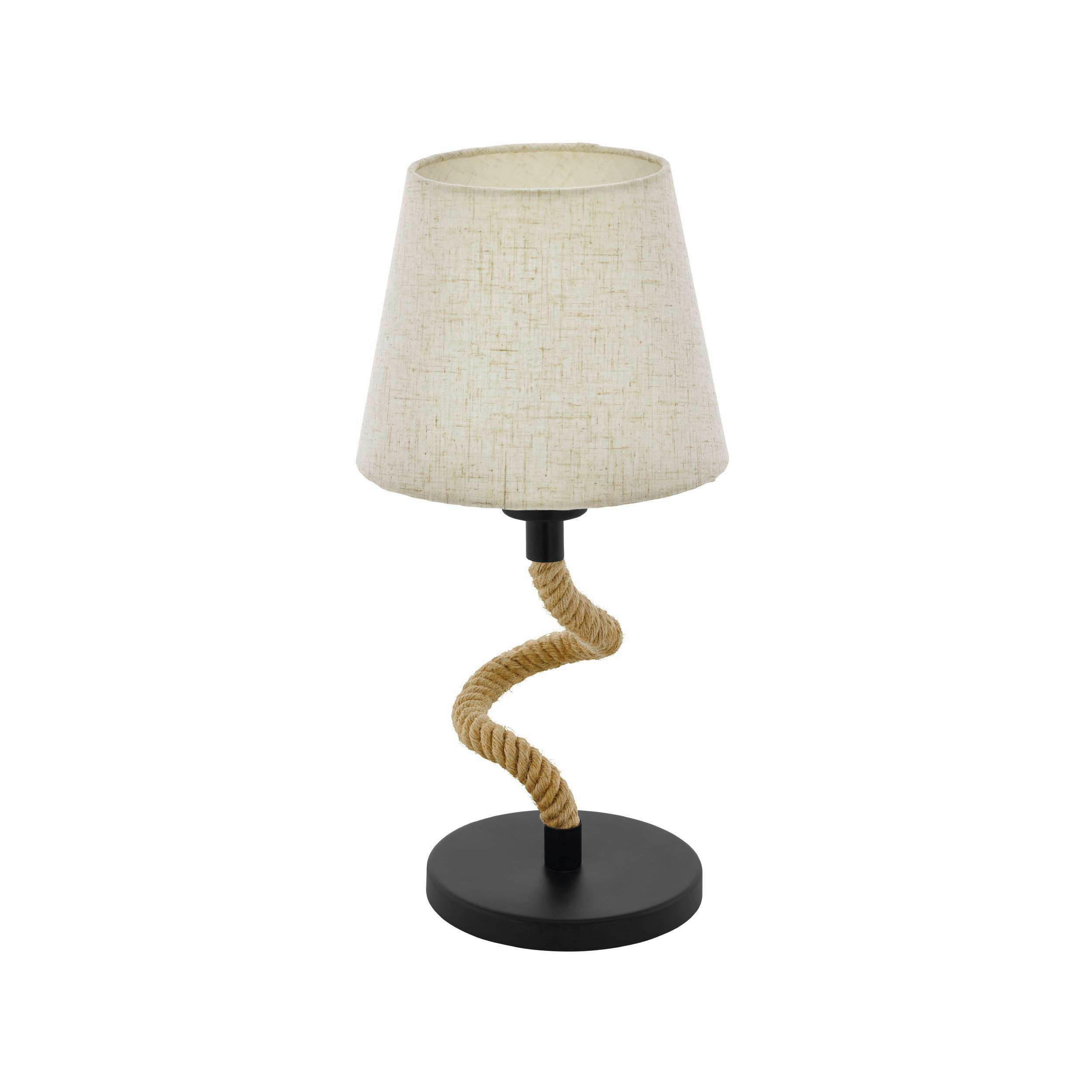 BORDSLAMPA Rampside 19/40 cm   - svart/cremefärgad, Basics, metall/textil (19/40cm) - Eglo