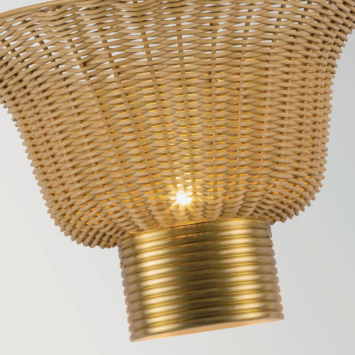 WANDLEUCHTE Alora Mood 24,6/35/17,8 cm  - Goldfarben, Design, Holz/Metall (24,6/35/17,8cm) - Elstead Lighting
