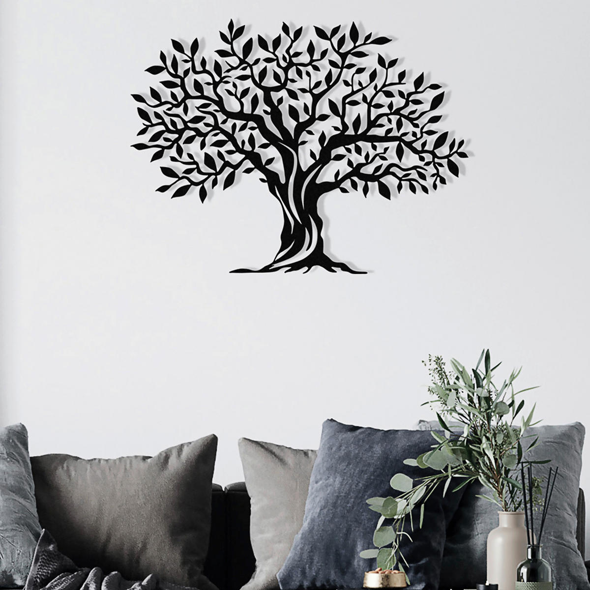 METALLBILD  - Schwarz, Basics, Metall (69/52cm)