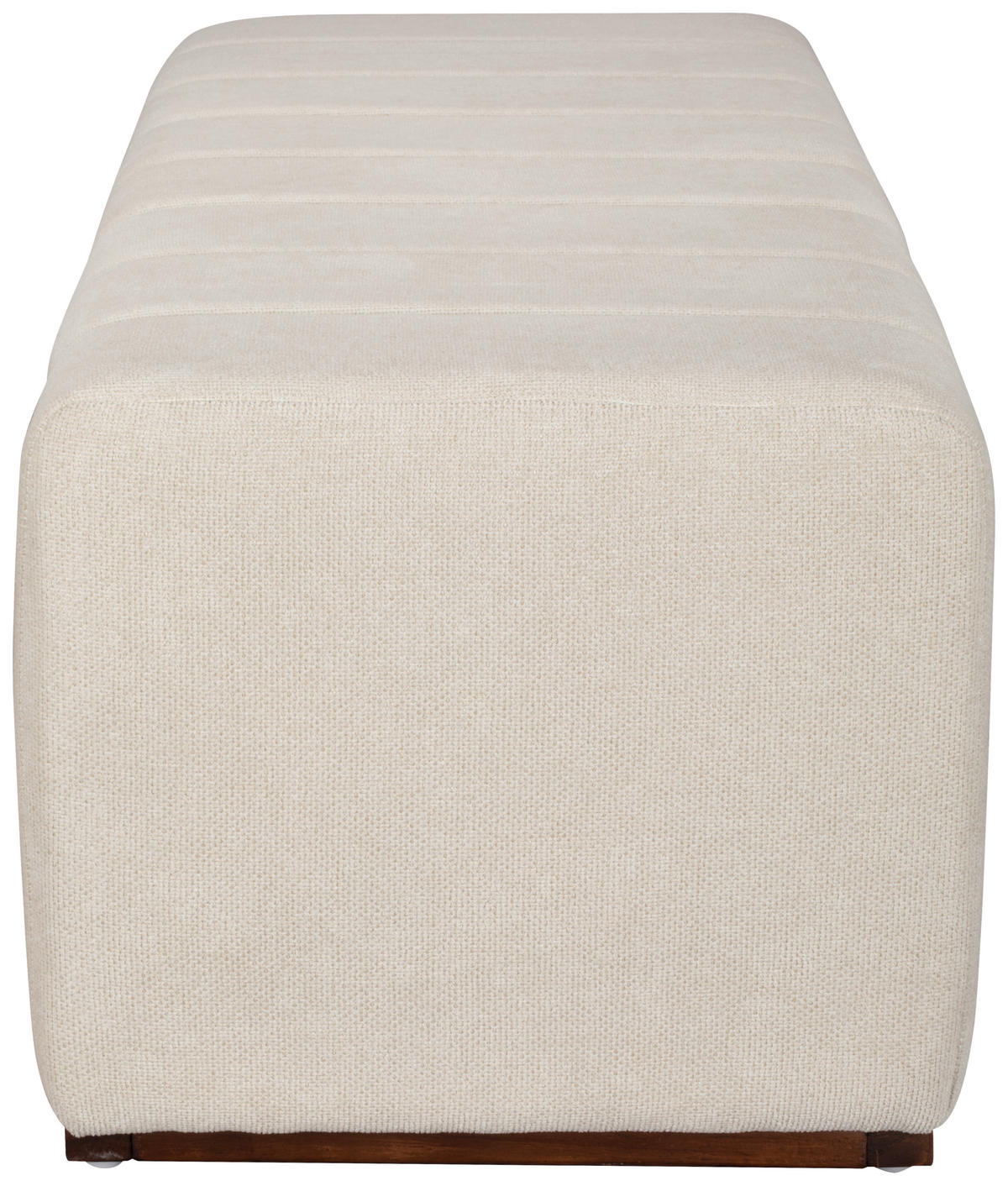 HOCKERBANK 122/41/45 cm Webstoff Beige Kiefer Sperrholz  - Beige/Naturfarben, Design, Holz/Textil (122/41/45cm) - MID.YOU