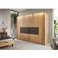 DREHTÜRENSCHRANK  in Wildeiche  - Wildeiche/Schwarz, Design, Holz/Metall (302/223/62cm) - Valnatura