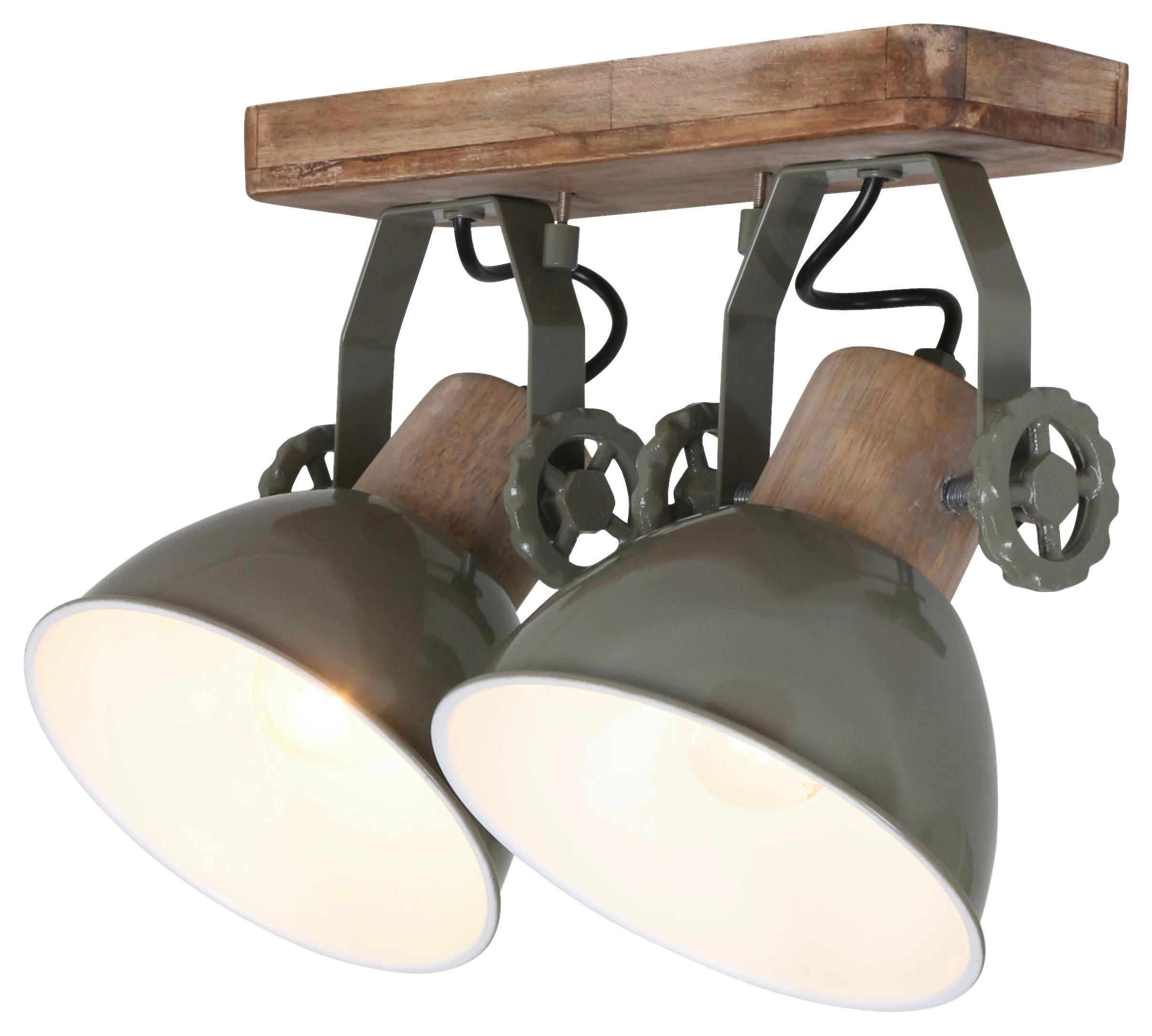 DECKENSPOTS 32/19/17 cm   - Anthrazit, Trend, Holz/Metall (32/19/17cm)