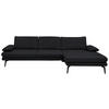 ECKSOFA in Echtleder Anthrazit  - Anthrazit/Schwarz, Design, Leder/Metall (310/180cm) - Dieter Knoll
