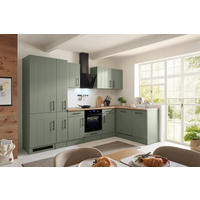 ECKKÜCHE 310/172 cm  in Wildeiche, Schilfgrün  - Schilfgrün/Wildeiche, Trend, Holzwerkstoff/Metall (310/172cm) - Respekta